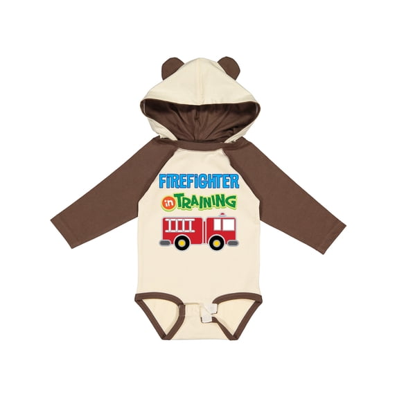 Inktastic Future Firefighter Kids Fireman Boys Long Sleeve Baby Bodysuit