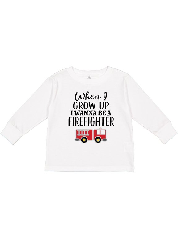 Future Firefighter Kids Fireman Boys Long Sleeve Toddler T-Shirt