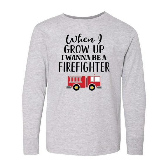 Inktastic Future Firefighter Kids Fireman Long Sleeve Youth T-Shirt
