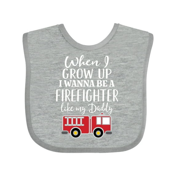 Inktastic Future Firefighter Like Daddy Boys Baby Bib