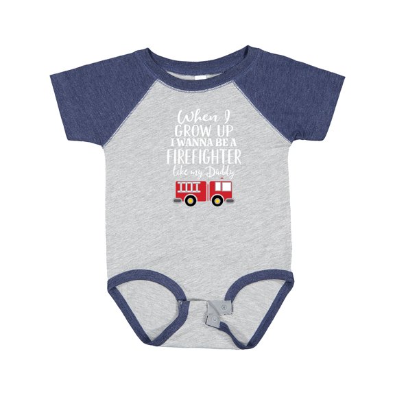 Inktastic Future Firefighter Like Daddy Boys Baby Bodysuit