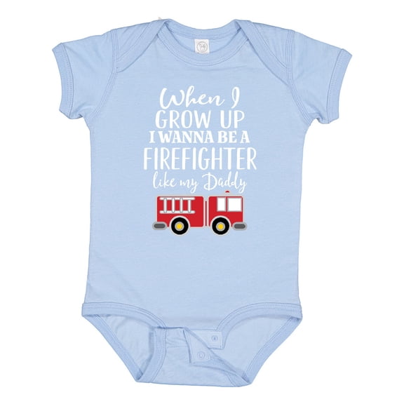 Inktastic Future Firefighter Like Daddy Boys Baby Bodysuit