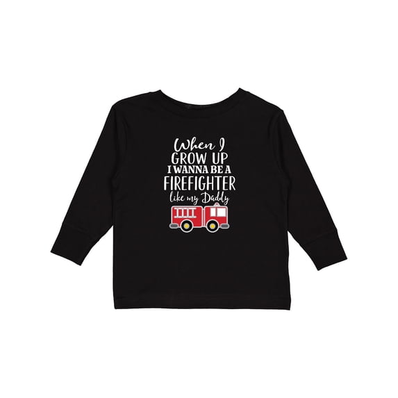 Inktastic Future Firefighter Like Daddy Boys Long Sleeve Toddler T-Shirt