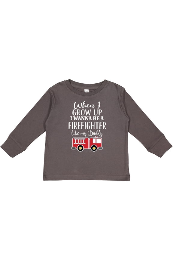 Future Firefighter Like Daddy Boys Long Sleeve Toddler T-Shirt