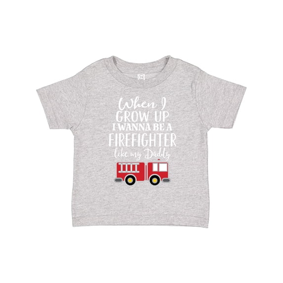 Inktastic Future Firefighter Like Daddy Boys Toddler T-Shirt