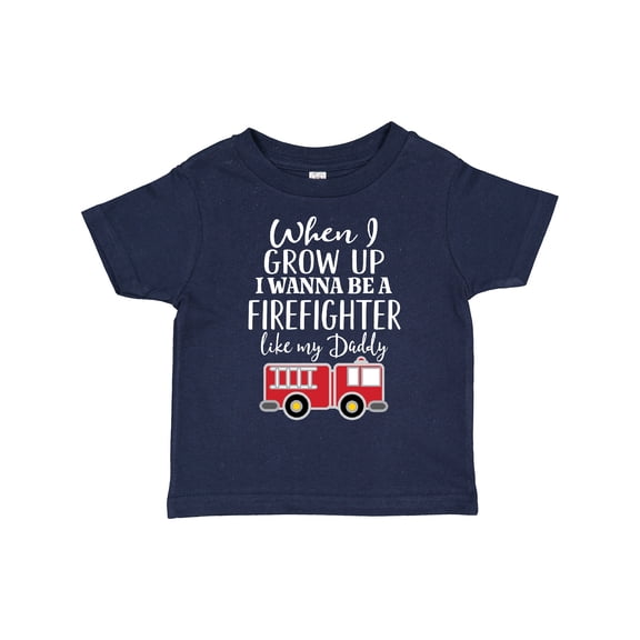 Inktastic Future Firefighter Like Daddy Boys Toddler T-Shirt