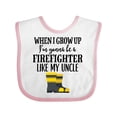 thumbnail image 1 of Inktastic Future Firefighter Like My Uncle Boys or Girls Baby Bib, 1 of 4