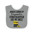 thumbnail image 1 of Inktastic Future Firefighter Like My Uncle Boys or Girls Baby Bib, 1 of 4