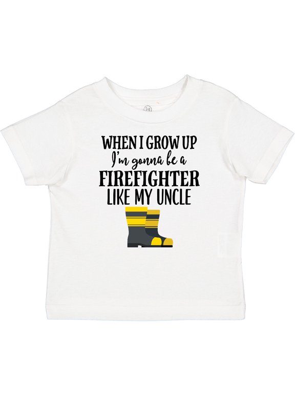Future Firefighter Like My Uncle Boys or Girls Baby T-Shirt