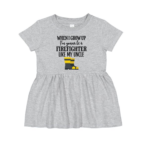 Inktastic Future Firefighter Like My Uncle Girls Baby Dress