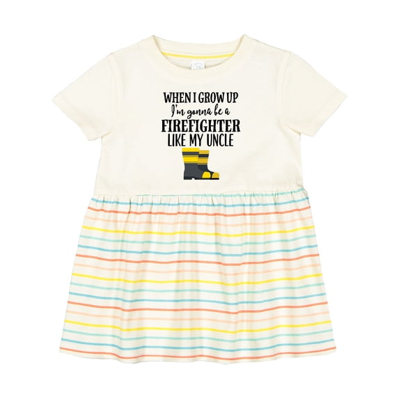 Inktastic Future Firefighter Like My Uncle Girls Baby Dress
