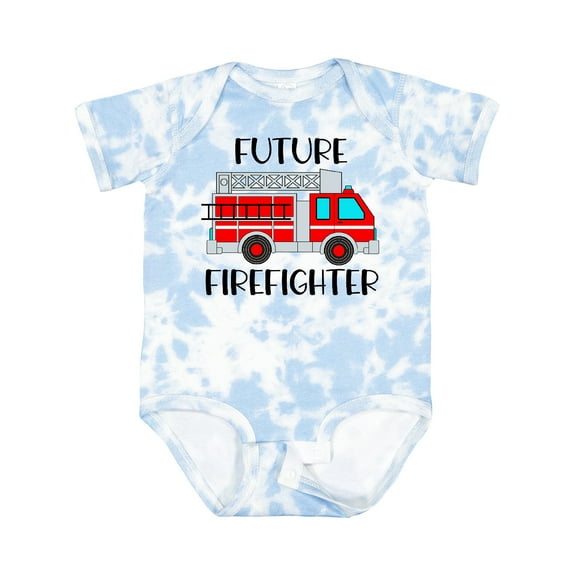 Inktastic Future Firefighter Red Fire Truck Engine Boys or Girls Baby Bodysuit
