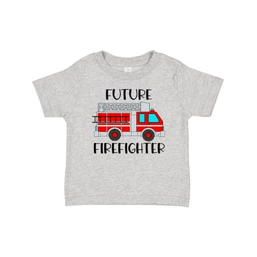 Inktastic Future Firefighter Red Fire Truck Engine Boys or Girls Baby T-Shirt