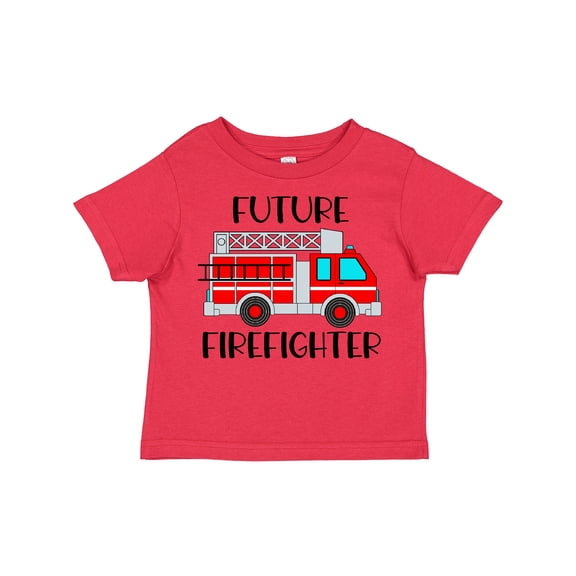 Inktastic Future Firefighter Red Fire Truck Engine Boys or Girls Toddler T-Shirt