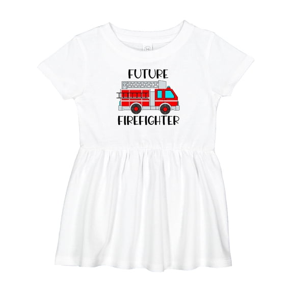 Inktastic Future Firefighter Red Fire Truck Engine Girls Baby Dress