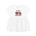 thumbnail image 1 of Inktastic Future Firefighter Red Fire Truck Engine Girls Baby Dress, 1 of 5