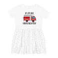 thumbnail image 1 of Inktastic Future Firefighter Red Fire Truck Engine Girls Toddler Dress, 1 of 5