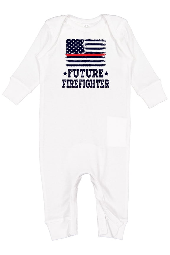 Future Firefighter USA Baby Romper Coveralls