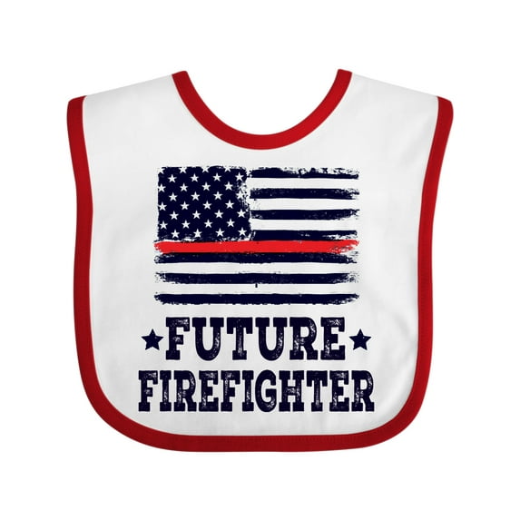 Inktastic Future Firefighter USA Boys or Girls Baby Bib