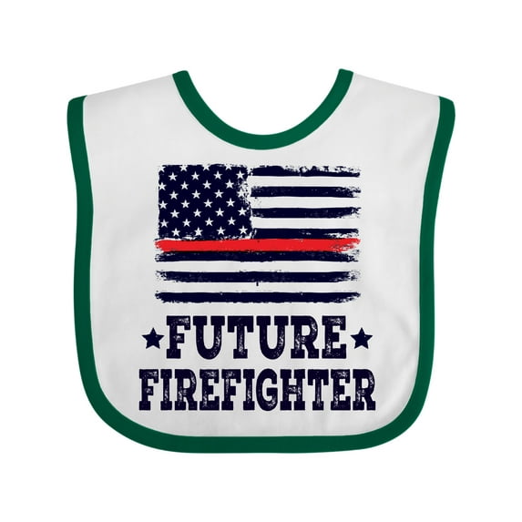 Inktastic Future Firefighter USA Boys or Girls Baby Bib