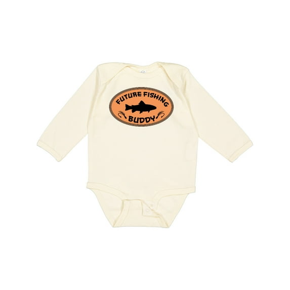 Inktastic Future Fishing Buddy Boys or Girls Long Sleeve Baby Bodysuit