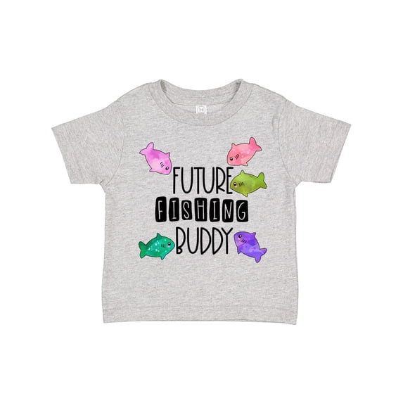 Inktastic Future Fishing Buddy with Colorful Fish Boys or Girls Toddler T-Shirt
