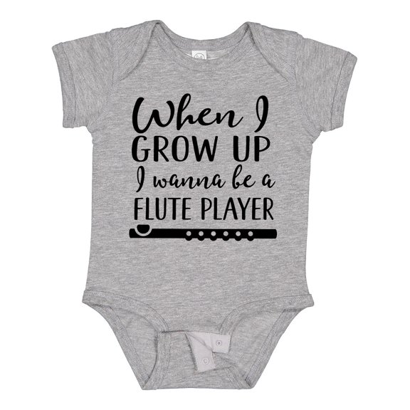 Inktastic Future Flute Player Music Boys or Girls Baby Bodysuit
