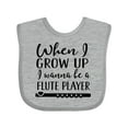 thumbnail image 1 of Inktastic Future Flute Player Music Gift Boys or Girls Baby Bib, 1 of 4
