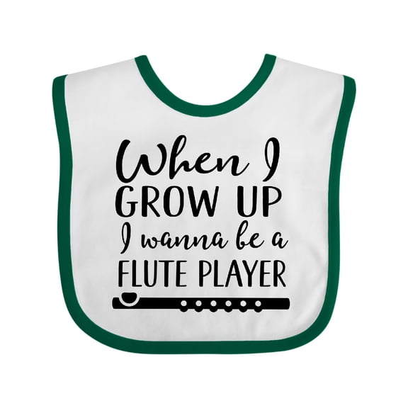 Inktastic Future Flute Player Music Gift Boys or Girls Baby Bib