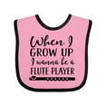 thumbnail image 1 of Inktastic Future Flute Player Music Gift Boys or Girls Baby Bib, 1 of 4