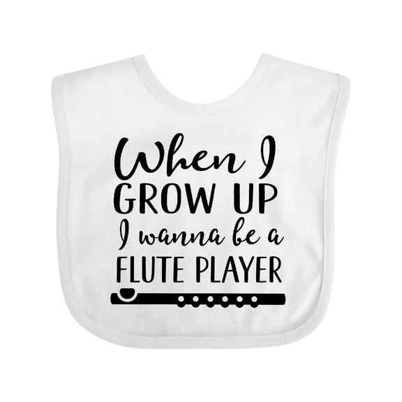 Inktastic Future Flute Player Music Gift Boys or Girls Baby Bib