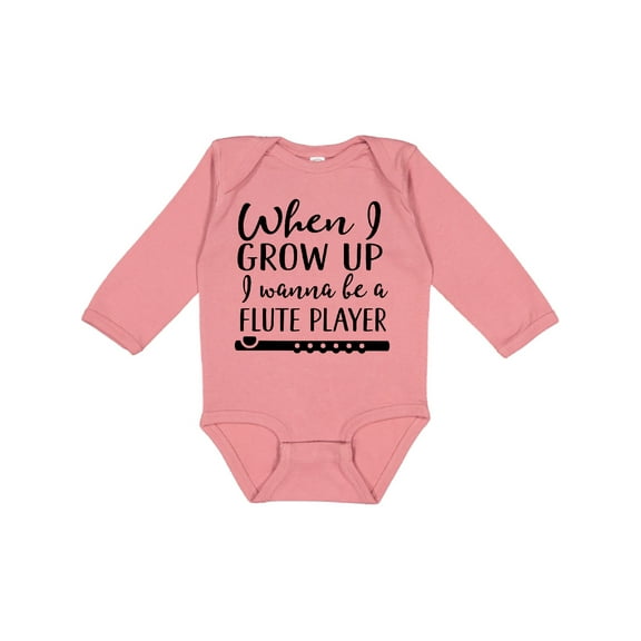 Inktastic Future Flute Player Music Gift Boys or Girls Long Sleeve Baby Bodysuit