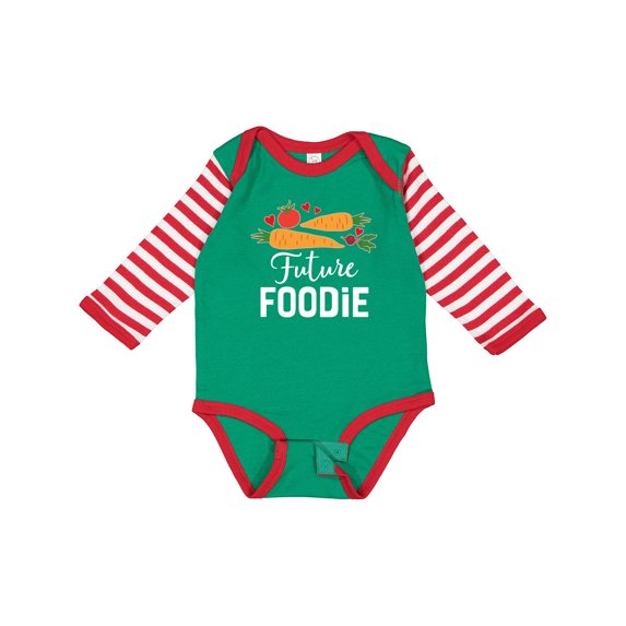 Inktastic Future Foodie Childs Veggies Food Boys or Girls Long Sleeve Baby Bodysuit