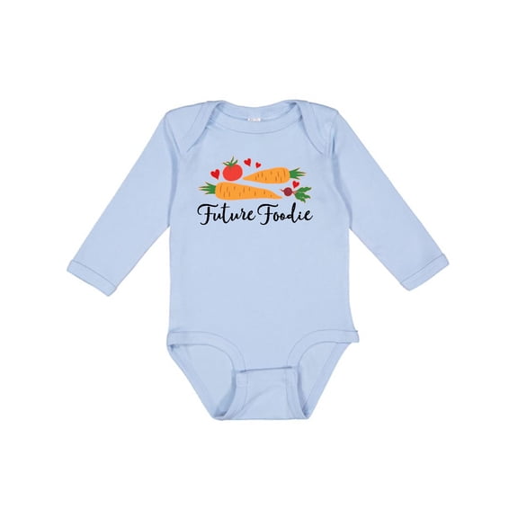 Inktastic Future Foodie Cute Vegetable Boys or Girls Long Sleeve Baby Bodysuit