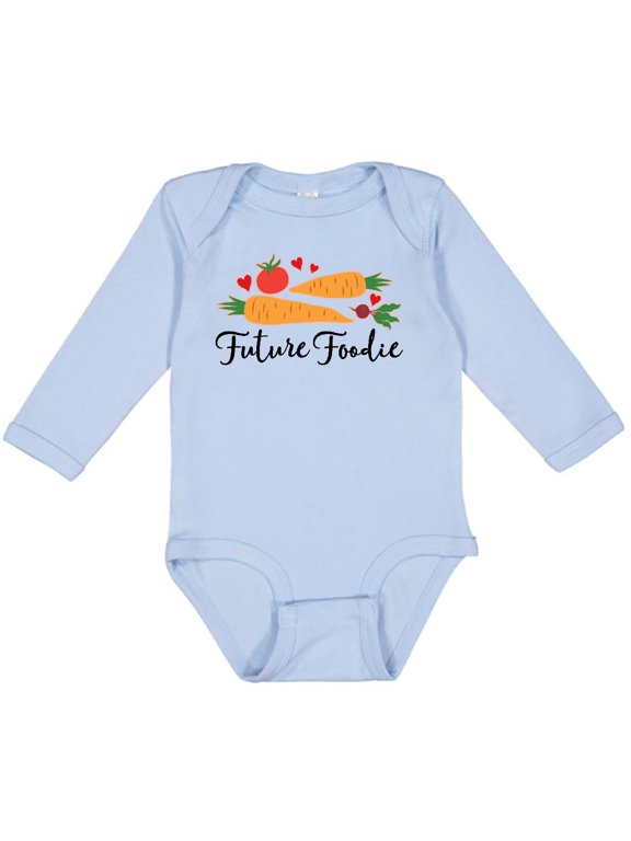Inktastic Future Foodie Cute Vegetable Boys or Girls Long Sleeve Baby Bodysuit