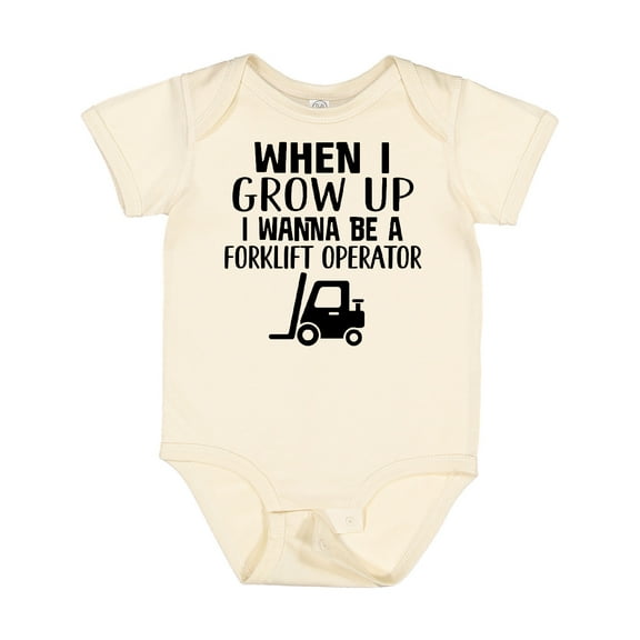 Inktastic Future Forklift Operator Boys or Girls Baby Bodysuit