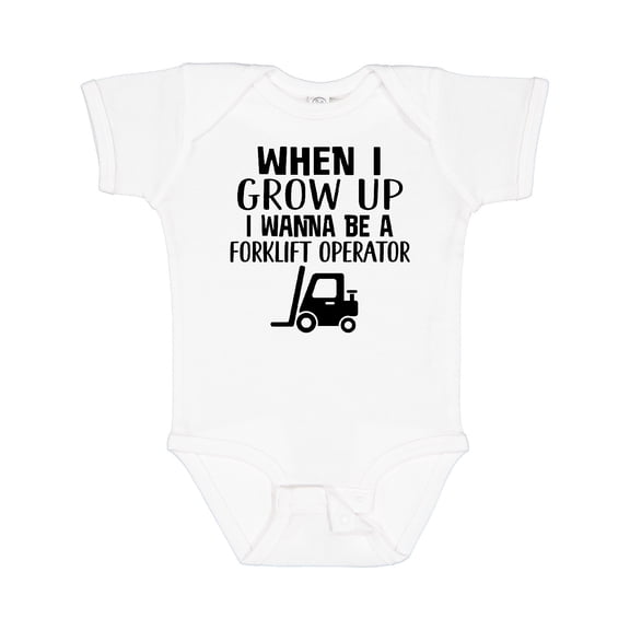 Inktastic Future Forklift Operator Boys or Girls Baby Bodysuit