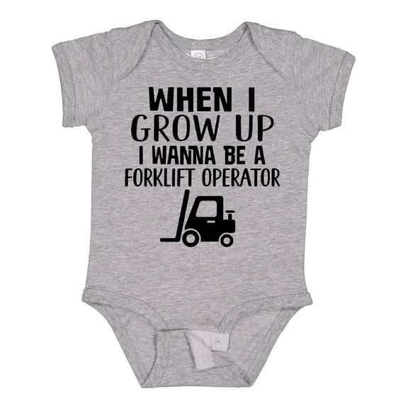 Inktastic Future Forklift Operator Boys or Girls Baby Bodysuit