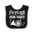thumbnail image 1 of Inktastic Future French Horn Player Childs Music Boys or Girls Baby Bib, 1 of 4