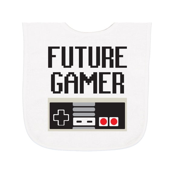 Inktastic Future Gamer Baby Terry Cloth Bib