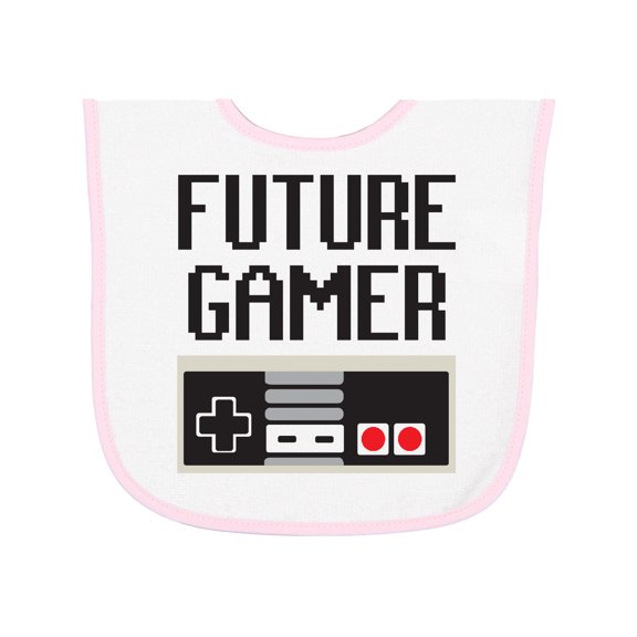 Inktastic Future Gamer Baby Terry Cloth Bib
