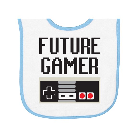 Inktastic Future Gamer Baby Terry Cloth Bib