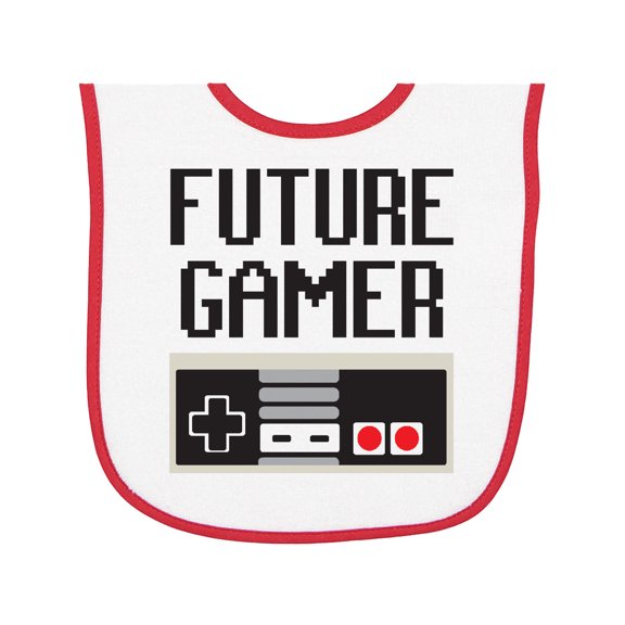 Inktastic Future Gamer Baby Terry Cloth Bib