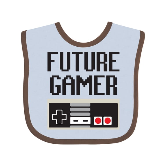 Inktastic Future Gamer Boys or Girls Baby Bib