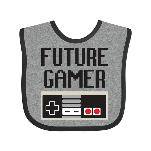 Inktastic Future Gamer Boys or Girls Baby Bib