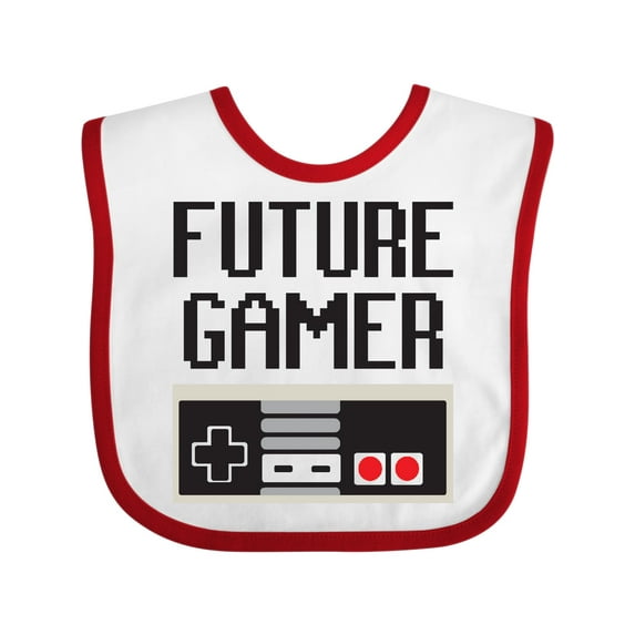 Inktastic Future Gamer Boys or Girls Baby Bib