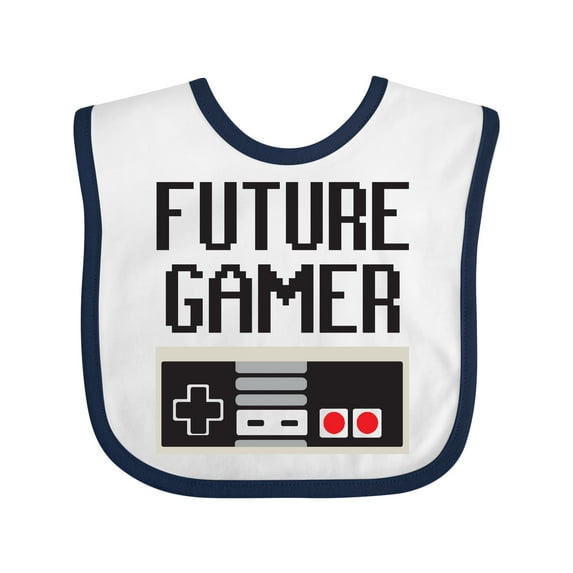 Inktastic Future Gamer Boys or Girls Baby Bib