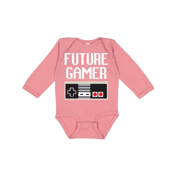 Inktastic Future Gamer. Boys or Girls Long Sleeve Baby Bodysuit