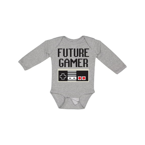 Inktastic Future Gamer Boys or Girls Long Sleeve Baby Bodysuit