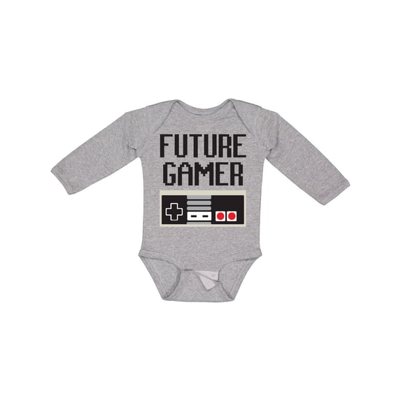 Inktastic Future Gamer Boys or Girls Long Sleeve Baby Bodysuit